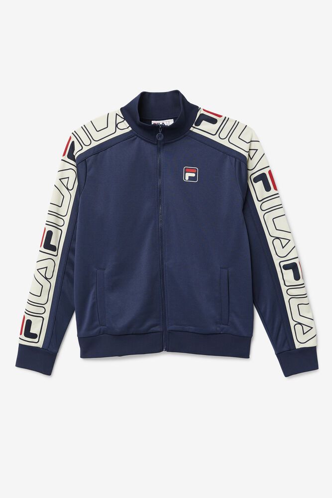 Fila Jacket Gatlin Track Mens Navy - India NPE-951234